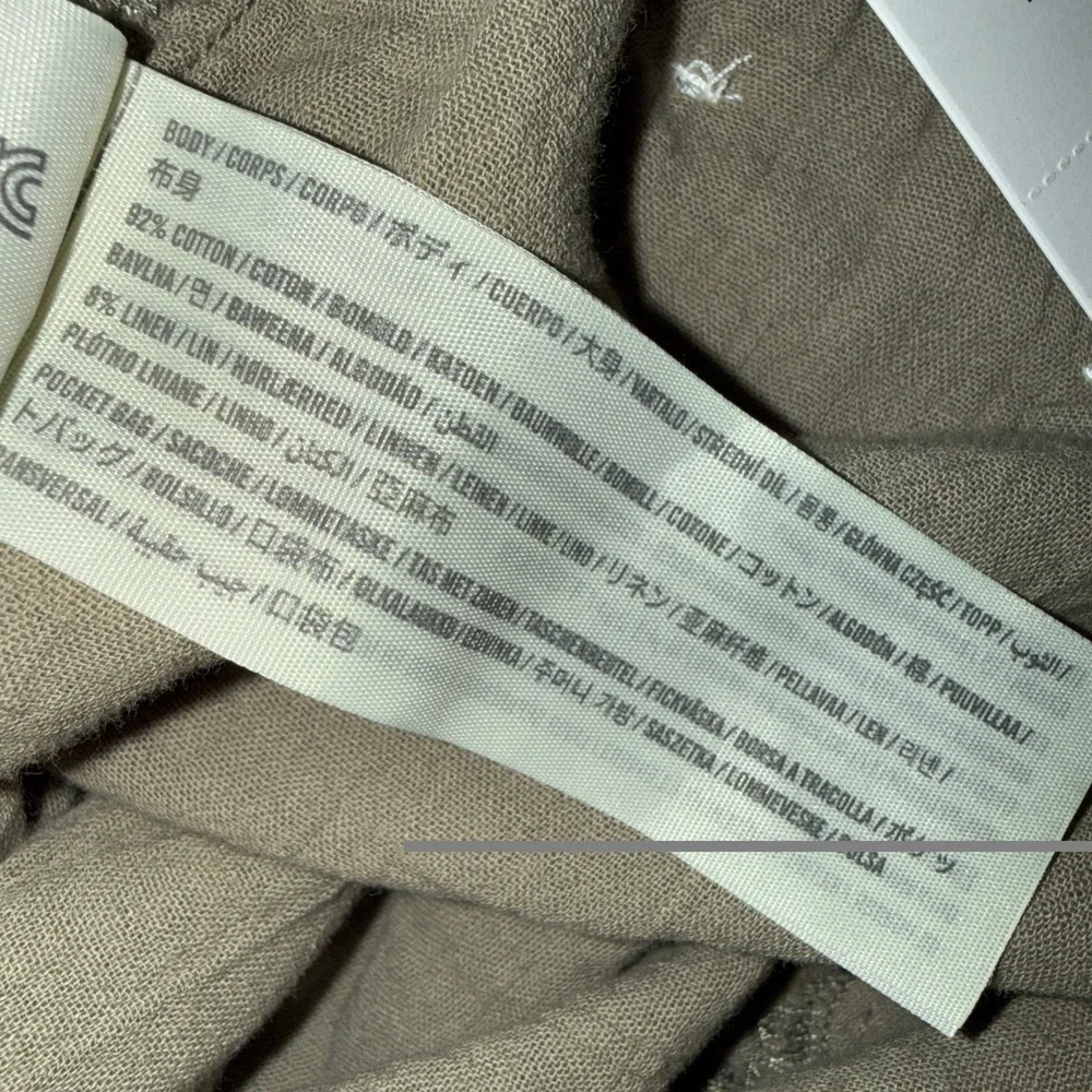 Abercrombie & Fitch Relaxed Pull On Short Size Extra Large XL New Beige 7" - Picture 7 of 9